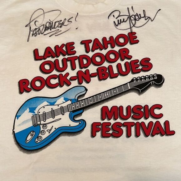 Vintage NWOT szXL authentic 2003  Pat Travers and Brian Howe autographed T-shirt - Picture 3 of 13